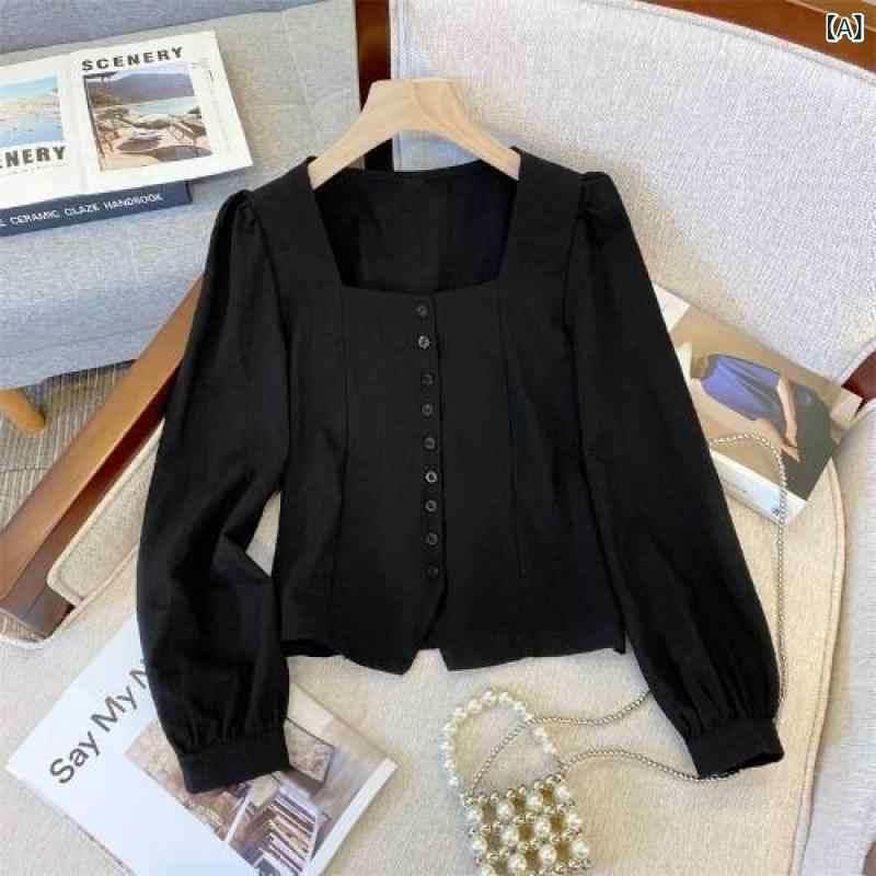 シャツ レディース トップス 長袖 ブラウス 大きいサイズ カットソー 秋 冬 秋冬 ぽっちゃり フレンチスタイル スクエアネック デコルテ すっきり 着痩せ 体型カバー おしゃれ きれいめ カジュアル フォーマル 普段使い 通勤用 オフィス putera-10252118 GRATIQUE MIEI サンプル画像2