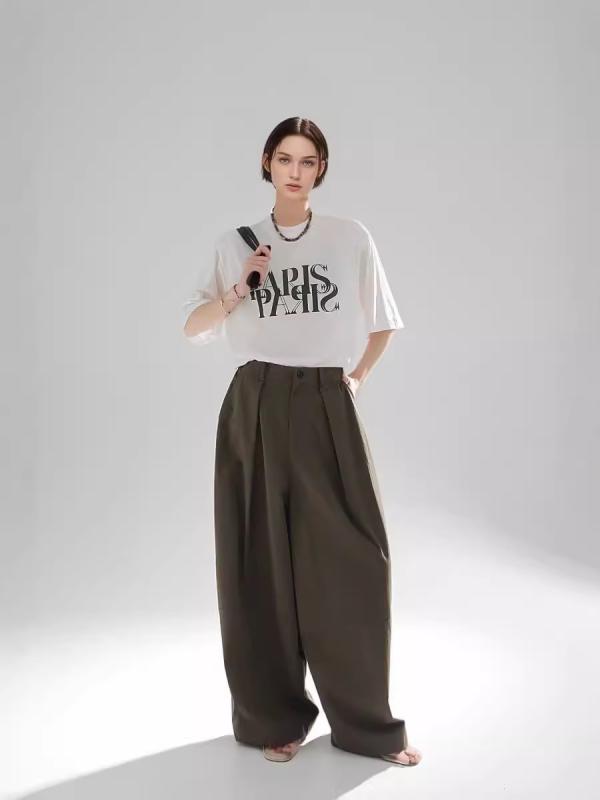 アラジンパンツ レディース サルエルパンツ テーパードパンツ バルーンパンツ ズボン ワイドパンツ ボトムス 春秋 カジュアル シンプル 極簡 日系 無地 ウエストゴム ゆったり ルーズ ポケット 体型カバー リラックス 普段使い 通学