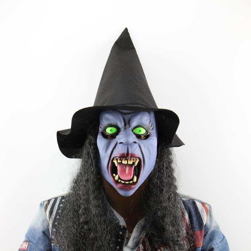 [EnergyPower] ハロウィン・パーティー用マスク 魔女 ウィッチ 魔法使い 帽子と髪の毛がついた超リアルマスク 怖いです ゾンビ魔女 ウィッグ お面 仮面 かぶりもの cosplay 変身 変装 Halloweenグこれは怖いハロウィンやパーティ、イベントにうってつけの超リアルな魔女のマスクです。専門の職人が細部まで彩色し作り込まれた超立体成形のクオリティはそこら辺のマスクとは一味違います。帽子とウィッグがついているので、首から上を完全にカバー、肌が見えないので本物感バツグン。帽子やウイッグを別の物に付け替えればまた違った雰囲気、違ったモンスターを演出する事も可能。ハロウィンやクリスマス等、様々なイベントやサプライズパーティに最適です。相手がびっくりする事間違いなしただし本当に怖いので驚かせすぎないようご注意ください。マスクの素材は環境、身体に優しい天然ゴムを使用しています。