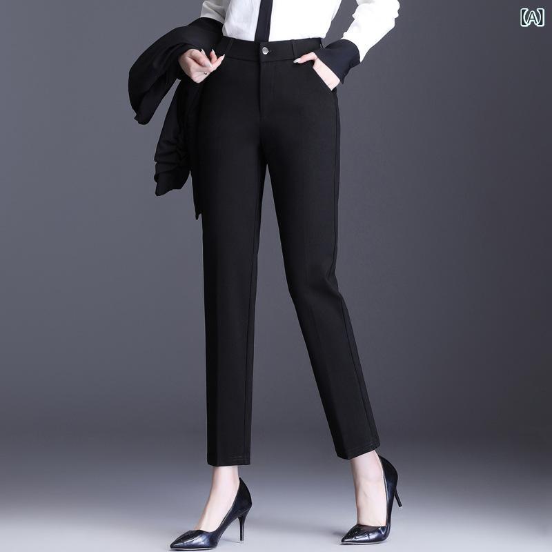 パンツ レディース 九分丈 アンクルパンツ スリム 細見え 美脚 ストレート ストレッチ 伸縮性 ハイウエスト 大きいサイズ プラスサイズ ゆったり 着痩せ 体型カバー 秋冬 カジュアル オフィス 通勤 通学 デイリー ボトムス ズボン シンプル 無地 putera-10260277 GRATIQUE MIEI サンプル画像2
