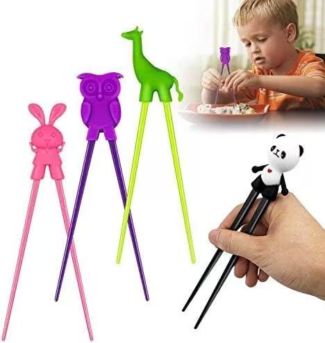 HEARTST 子供用 箸 4ペア かわいい動物の形 トレーニング箸 ベビー用はし シリコン製 箸ホルダー 子供 大人 初心者用 ヘルパー 右利きまたは左利き用🍮【トレーニングロッド】：箸は初心者の子供や大人が箸の使い方を習得するのを手助けするように設計されています。正しいまたは簡単に素早く正確に習得することができます。🍮【かわいいスタイル】：4つの異なる標本とかわいい動物（パンダ、フクロウ、キリンとウサギ）は、美食体験に娯楽の要素を加えて、夕食を楽しみます。🍮【取り外し可能】：お箸の長さは約18cmです。取り外し可能で、さまざまな年齢層に適しています。動物の入ったバゲットは3〜5歳の子供に適しており、個々の箸は5歳以上の子供に適しています。🍮【安全で快適】：お箸は天然の竹とシリコンでできており、安全で無毒で、変形しにくいです。箸の使用に対する彼らの熱意を強化する。子供たちが箸を簡単に使えるように手伝ってください。🍮【贈り物】：子供、初心者、大人のどちらにも最適です。お子様やお箸の使い方を学びたい方へのプレゼントにも最適です。