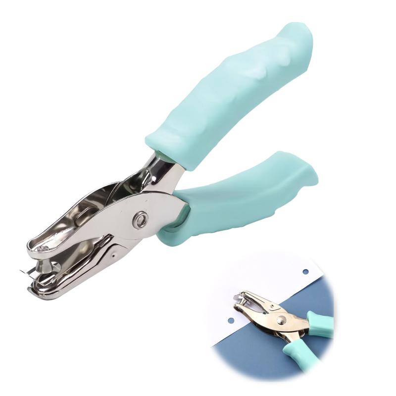 PAVIKE 穴あけパンチ 1穴 穴径6mm 金属ペーパーパンチ 紙収納 便利製本 手持ち 事務用具 パンチ 小さい丸穴, NA-01