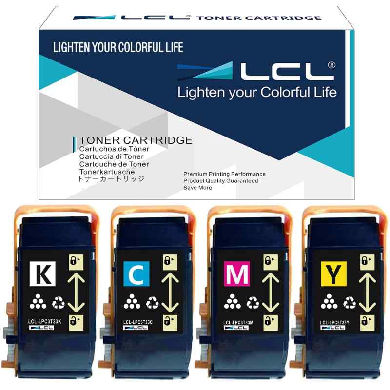 LCL エプソン用 LPC3T33 LPC3T33K LPC3T33C LPC3T33M LPC3T33Y 互換トナーカートリッジ 4色セット