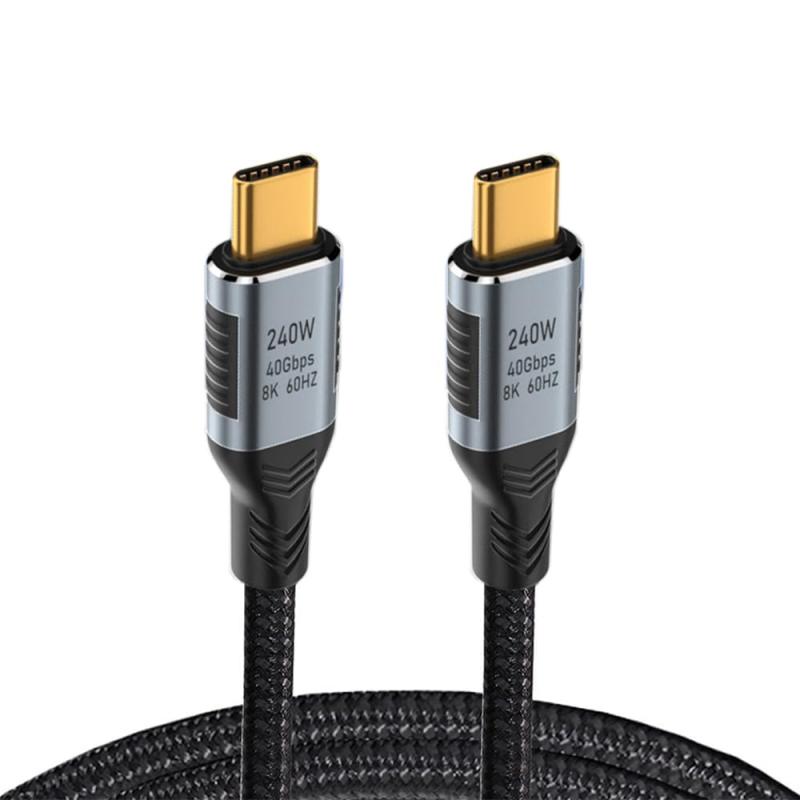 xiwai USB-C USB4 ケーブル 240W 40Gbps USB3.1 100W 8K@60Hz 5K USB4.0 データ転送コード Thunderbolt3/4 と互換性あり