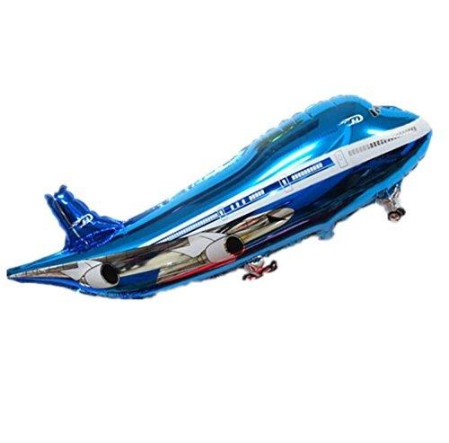 パーティーパーク ビッグ 飛行機 アルミバルーン 風船 飾り付け パーティー 飾り 装飾 誕生日お祝い プレゼント 80cm×34cm 選べるカラー（レッド・ブルー）