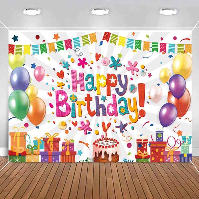 SKTMH バースデー タペストリー 誕生日 飾り付け 大判 Happy Birthdayタペストリー...