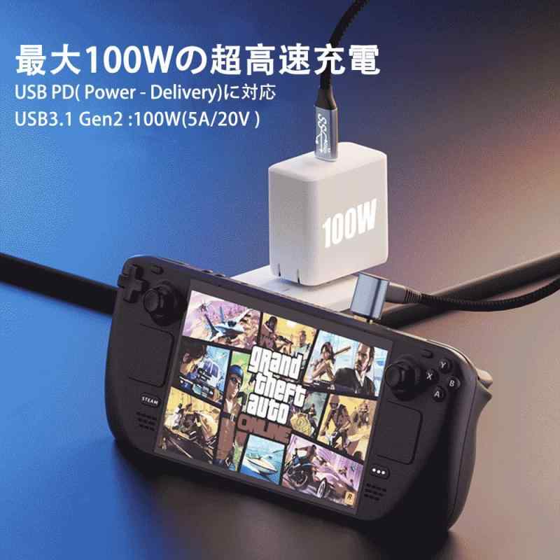 USB type C 延長ケーブル L字 タイプc延長コード PD 100W 5A急速充電 USB3.1 Gen2(10Gbps putera-10587282 GRATIQUE MIEI サンプル画像2