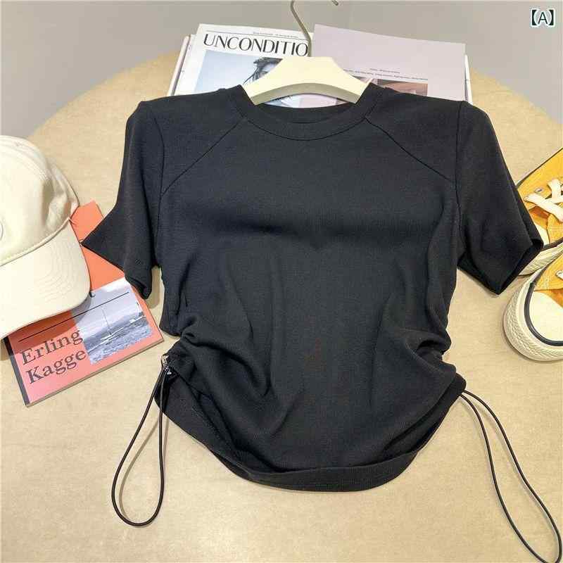 Tシャツ レディース 半袖 トップス カットソー プルオーバー 丸首 ...