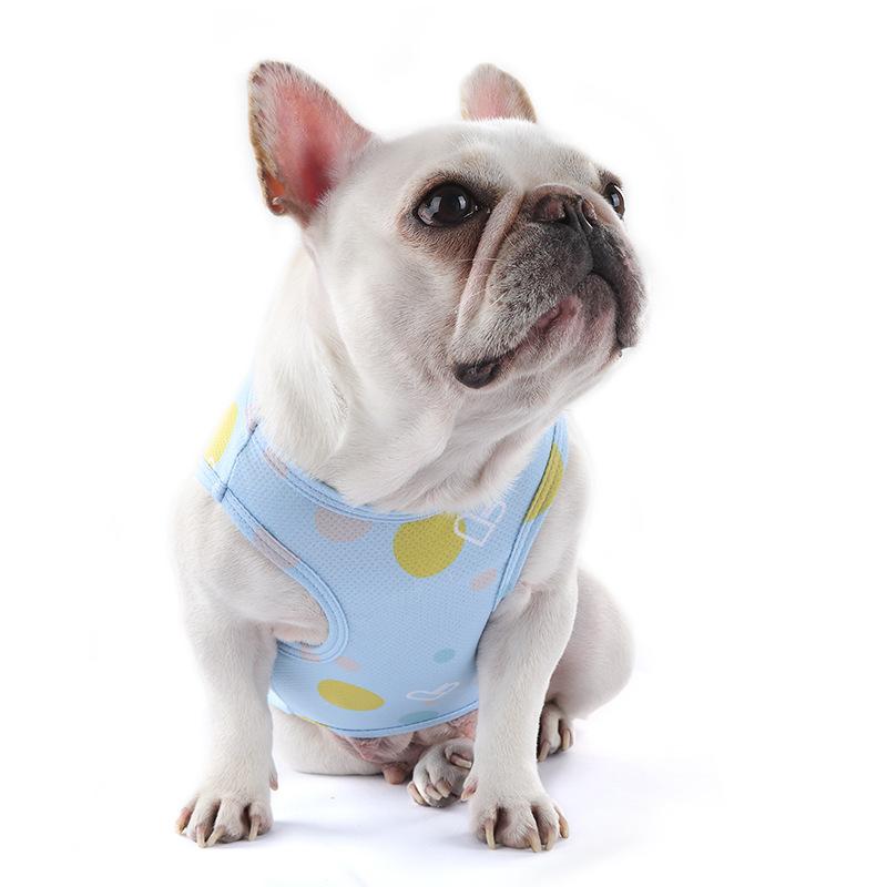 ペット 服 犬用 クールベスト 冷却ウェア フレンチブルドッグ用 ベスト 薄手 熱中症対策 ブルー ピンク