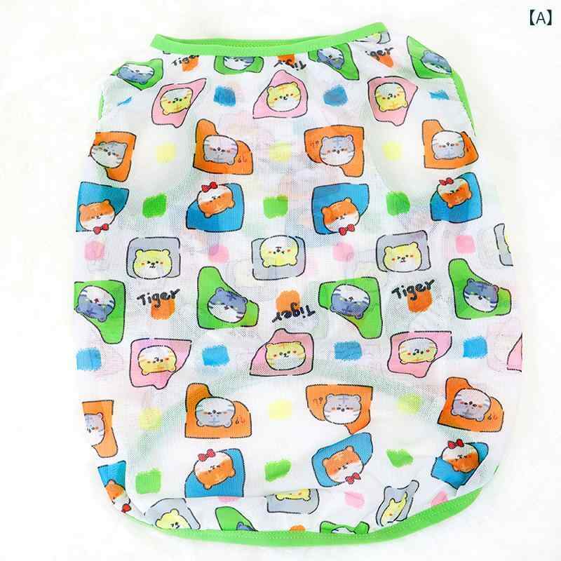 ペット 服 タンク メッシュ ベスト 犬用 春夏 紫外線対策 通気性 軽量 柔らかい 涼しい キャラクター 散歩着 ドッグウェア パグ フレンチブルドッグ 中型犬 小型犬・カテゴリ: ペット服・素材: ポリエステル・タイプ: ベスト・対象性別: ユニセックス・カラー展開: メッシュタイガー柄、メッシュアライグマ柄、メッシュアヒル柄・サイズ展開: S, M, L, XL, XXL