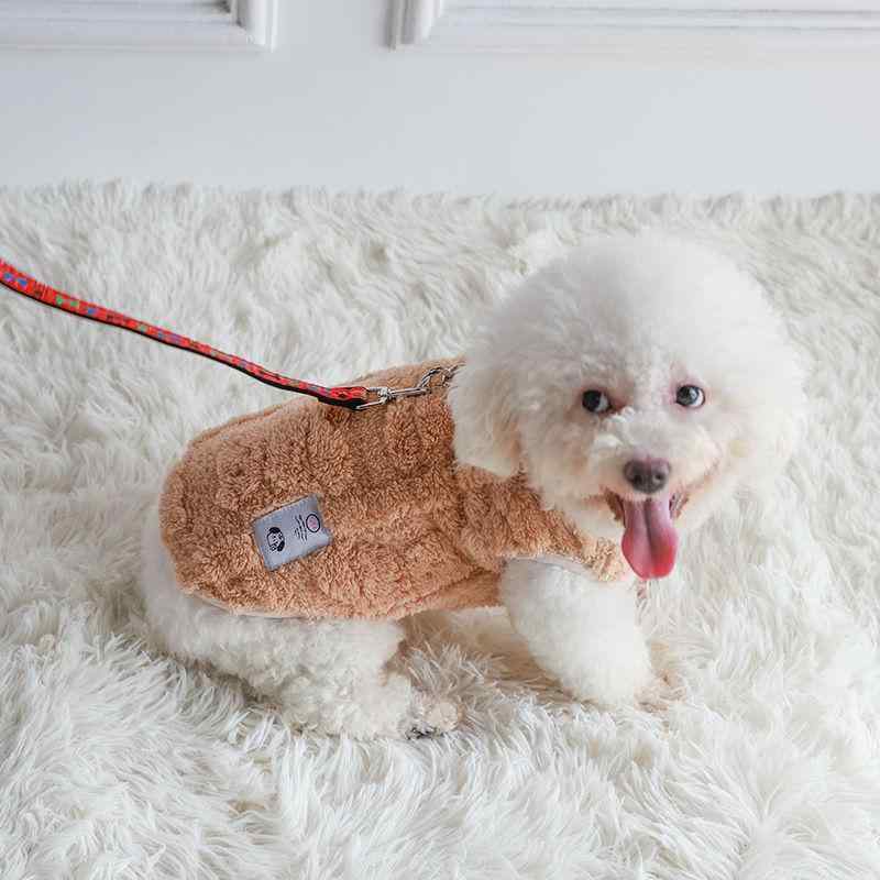 ペット服 ベスト 女の子 男の子 フリース 厚手 秋 冬 犬用 猫用 牽引フック付き 柔らかい かわいい 防寒対策 暖か ペットウェア