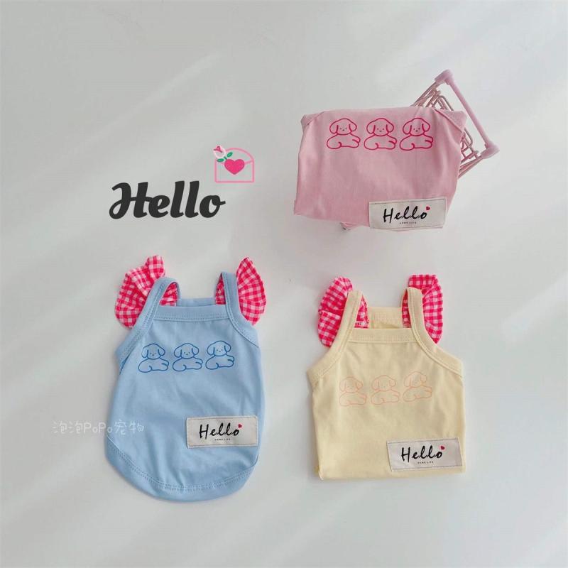 ペット 服 キャミソール 女の子 フリル 伸縮性 薄手 猫服 ビションフリーゼ テディ ドッグウェア タンク・カテゴリ: ペット服・スタイル: 可愛い系・主な素材: ポリエステル・性別: 男女兼用・カラー展開: ブルー、ピンク・サイズ展開: S(1-2kg), M(2.5-3.5kg), L(4-5kg), XL(5.5-6.5kg), XXL(7-9kg)