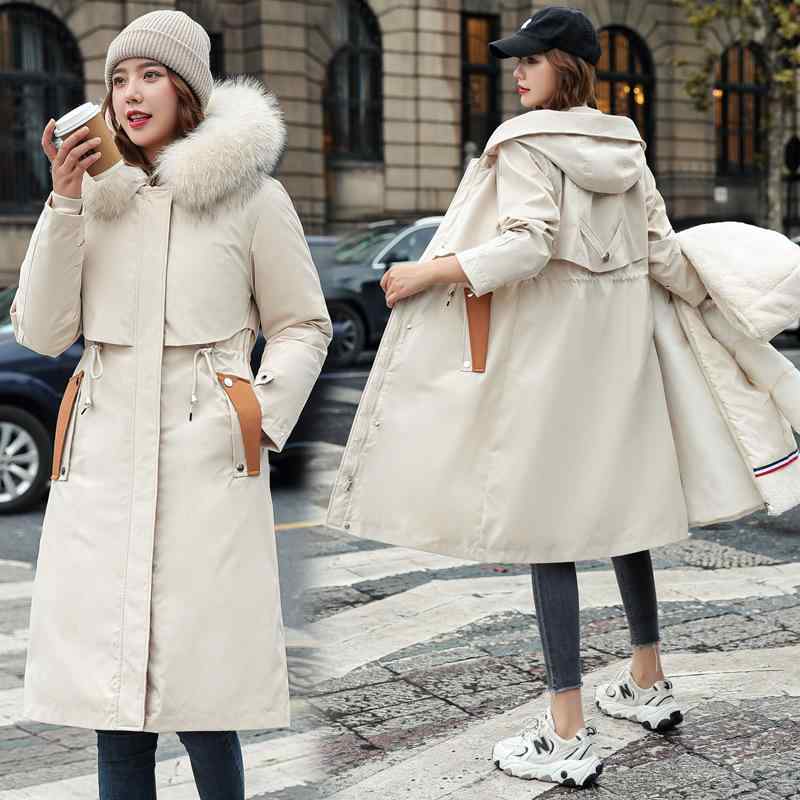モッズコート レディース 厚手 中綿 ジャケット ボアライナー付 ロング丈 ウエストシェイプ 着痩せ効果 アウター 防寒 通勤用 普段使い カジュアル シンプル 秋冬 無地 高級感 ゆったり 体型カバー putera-10320831 GRATIQUE MIEI パッケージ画像