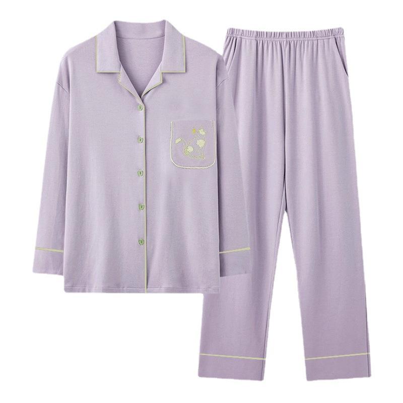 マタニティパジャマ レディース パジャマ 上下セット 長袖 長ズボン 授乳服 カップ...
