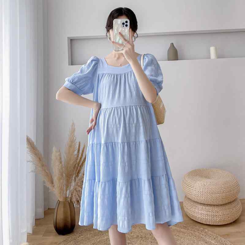 マタニティワンピース レディース 春夏 膝丈 遮肚 マタニティ服 妊婦服 ゆったり ...