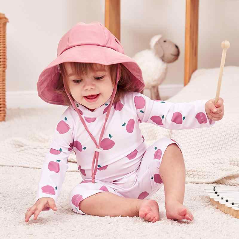 水着 ワンピース 女の子 子供 長袖 リンゴ柄 UVカット 速乾 スイムウェア かわいい 紫外線対策 プール 海水浴 アウトドア キッズ ベビー スイミング 伸縮性 柔らかい 日焼け防止 保育園 幼稚園 快適 着心地・対象年齢: 1-7歳・対象性別: 女子・柄: カトゥーン・素材: ポリエステル繊維85%・重量: 約200g・裏地素材: 化学繊維混紡・裏地成分: ポリエステル繊維100%・用途: 水泳、水遊び・カラー展開: 382アップルフラワー、382アップルフラワー+専用サンハット・サイズ展開: 2ヤード、4ヤード、6ヤード、8ヤード、10ヤード・スタイル: ビキニ