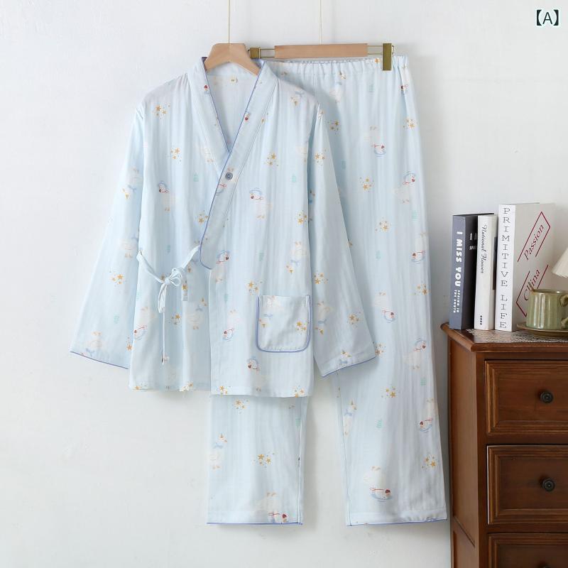 和服 レディース マタニティ パジャマ 綿 ダブルガーゼ 前開き 産後 授乳服 部屋着...