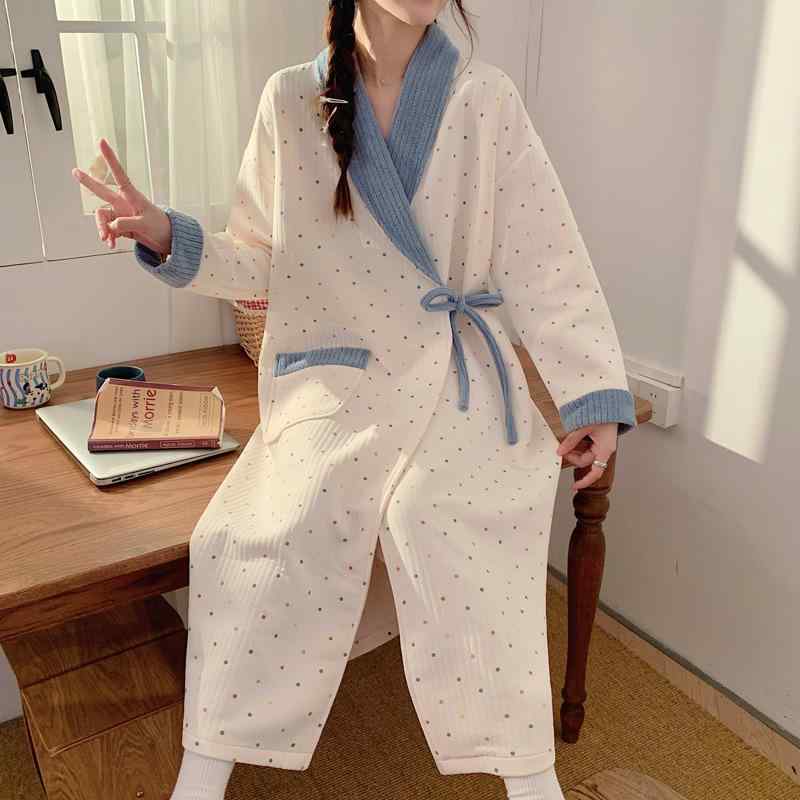 ネグリジェ レディース 秋冬 パジャマ 妊婦 マタニティ 授乳服 産後 待機服 ルーム...