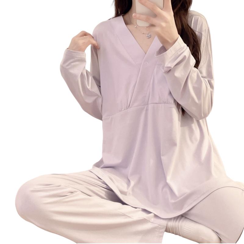 パジャマ 授乳服 レディース 春夏 マタニティ 部屋着 ルームウェア モダール 接触...