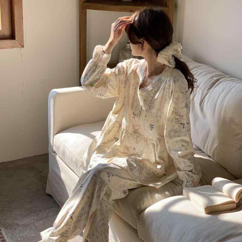 パジャマ レディース 妊婦 綿100% マタニティ 授乳服 出産準備 部屋着 ルームウェア 上下セット 春 産後 授乳用 ストレッチ