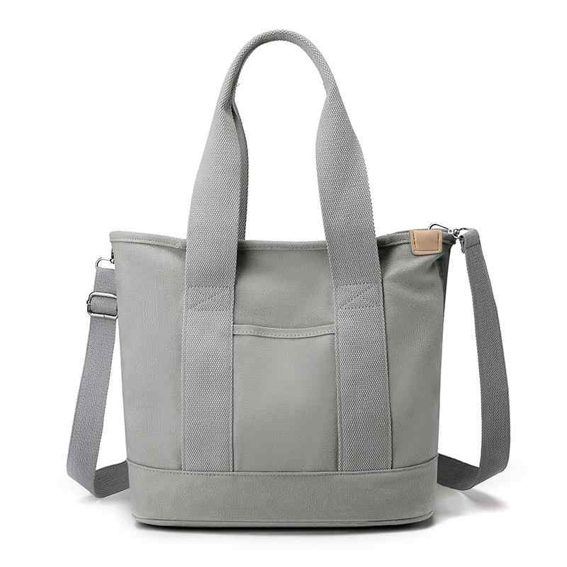 鞄 レディース 大容量 キャンバスバッグ トートバッグ ショルダーバッグ ハンドバッグ 通勤バッグ お弁当バッグ 多機能 多収納 丈夫 カジュアル 無地 マザーズバッグ 旅行 お出かけ おしゃれ かわいい おしゃれ シンプル・カラー: ブラック、ダークブルー、グリーン、グレー、ホワイト、コーヒー・スタイル: アーバンシンプル・素材: キャンバス・バッグタイプ: トートバッグ・サイズ: 中型・ディテール: ステッチ・形状: 横型スクエア・開閉方式: ファスナー・内部構造: 携帯電話ポケット、書類ポケット、ファスナー付き仕切りポケット・硬さ: やや柔らかめ・外ポケット: オープンポケット・ストラップ数: 3本・シーン: デイリーユース