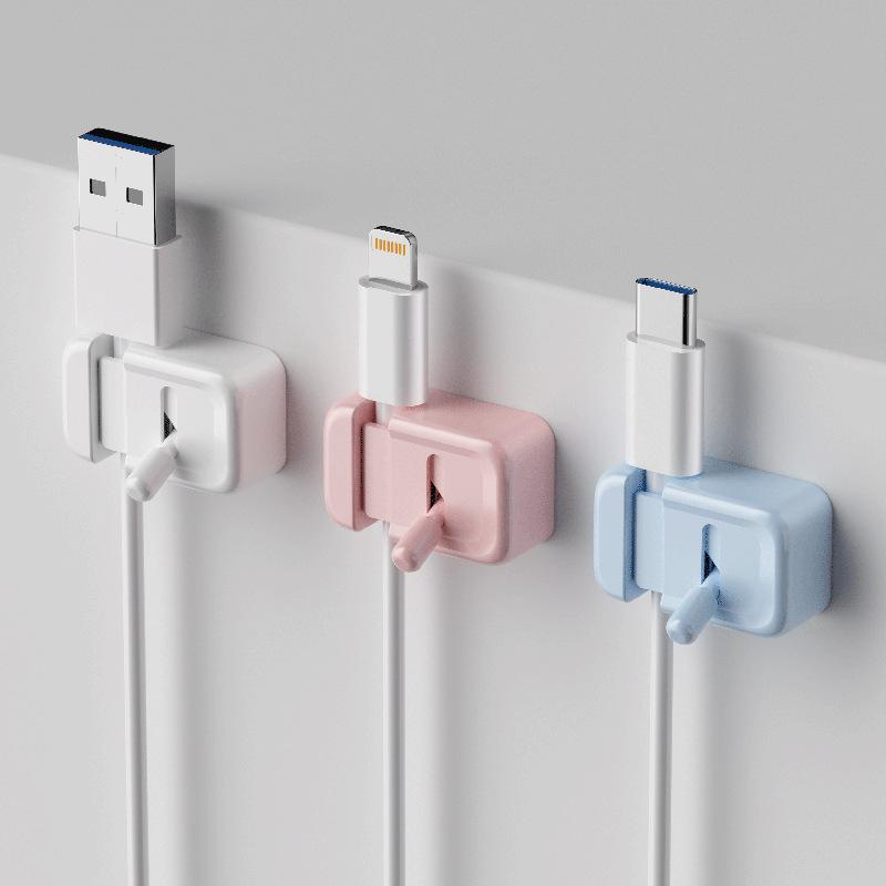 レバー式 ケーブルホルダー ケーブルクリップ 卓上 整理 収納 データケーブル 充電ケーブル 配線固定 デスク周り ケーブル収納 コードクリップ 整理整頓 スッキリ 配線まとめ ケーブル整理 固定ホルダー ケーブル固定具 整理アイテム ケーブルマネジメン