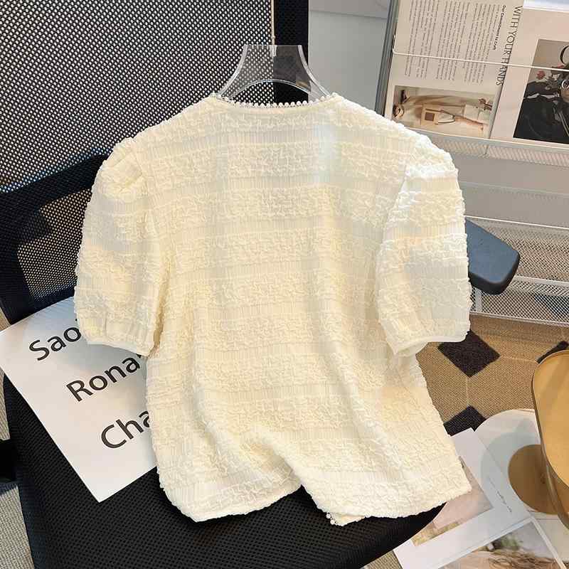 ブラウス レディース シフォン Vネック ビーズ装飾 パフスリーブ 長袖 フランス風 高級感 かわいい おしゃれ トップス プルオーバー 上品 大人 きれいめ オールシーズン・カテゴリ: シャツ・スタイル: 通勤風・素材: ポリエステル繊維90-95%、ポリウレタン30%以下・ネックライン: Vネック・袖丈: 半袖・袖のタイプ: パフスリーブ・柄: ビーズ装飾・シルエット: レギュラー・着丈: 約50-65cm・カラー展開: 米杏色・サイズ展開: S,M,L,XL