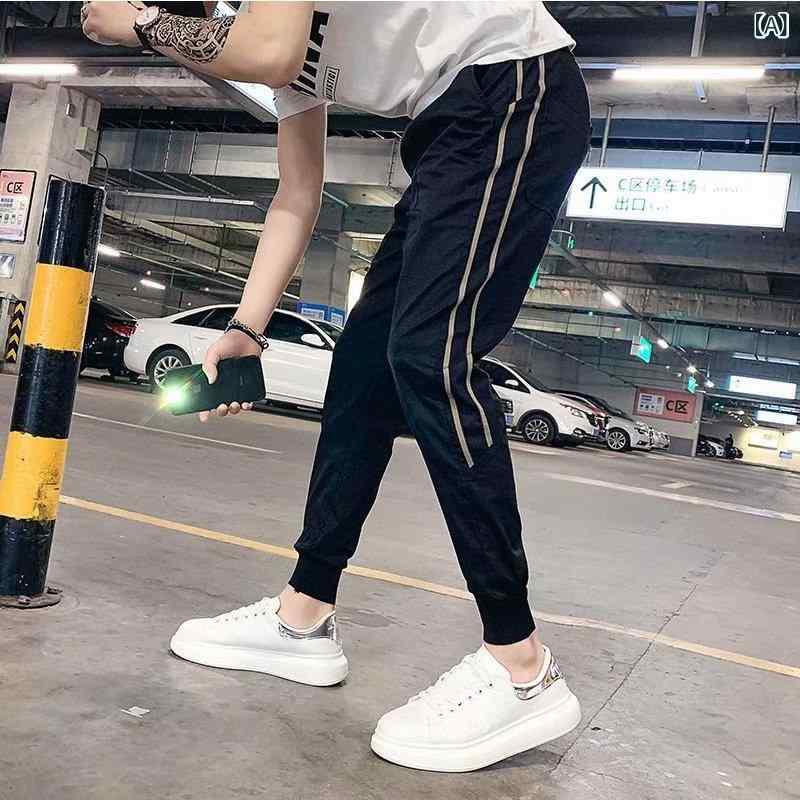 GRATIQUE MIEIのパンツ メンズ 韓国風 トレンド スキニー スリム 9分丈 カジュアル 普段使い オールシーズン おしゃれ 着回し きれいめ 美脚 テーパード シンプル ストレッチ 伸縮性 通勤 通学 休日 ボトムス｜アングル2