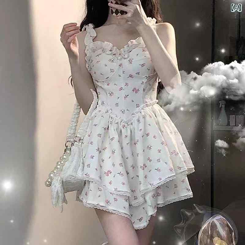 ワンピース レディース キャミワンピ ミモレ丈 ロング フレンチスタイル 花柄 ウエストマーク ギャザー かわいい 上品 きれいめ フェミニン 春夏 秋 カジュアル デート お出かけ 大人可愛い おしゃれ putera-10345578 GRATIQUE MIEI サンプル画像2