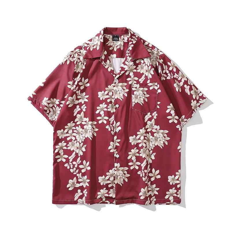 シャツ メンズ レディース 半袖 アロハシャツ 花柄 ビッグシルエット ヴィンテージ風 レトロ ゆったり 薄手 普段使い アウトドア 春夏 おしゃれ 高級感・スタイル: 学院・カテゴリ: カーディガン・シルエット: ゆるめ・襟型: スクエアネック・袖丈: 半袖・柄: 配色・厚さ: 薄手・ディテール: ポケット・ターゲット層: 青年・素材: ポリエステル100%・着用シーン: 日常・カラー展開: ホワイト（インナーT）, 酒レッド, レッド, アプリコット, カーキ, オレンジ, ブラック, ネイビー, グリーン, パープル, イエロー, ピンク, ブルー, ブラウン・サイズ展開: M, L, XL, 2XL・加工: 形態安定加工・対象年齢: 大人・性別: メンズ・製品カテゴリー: シャツ
