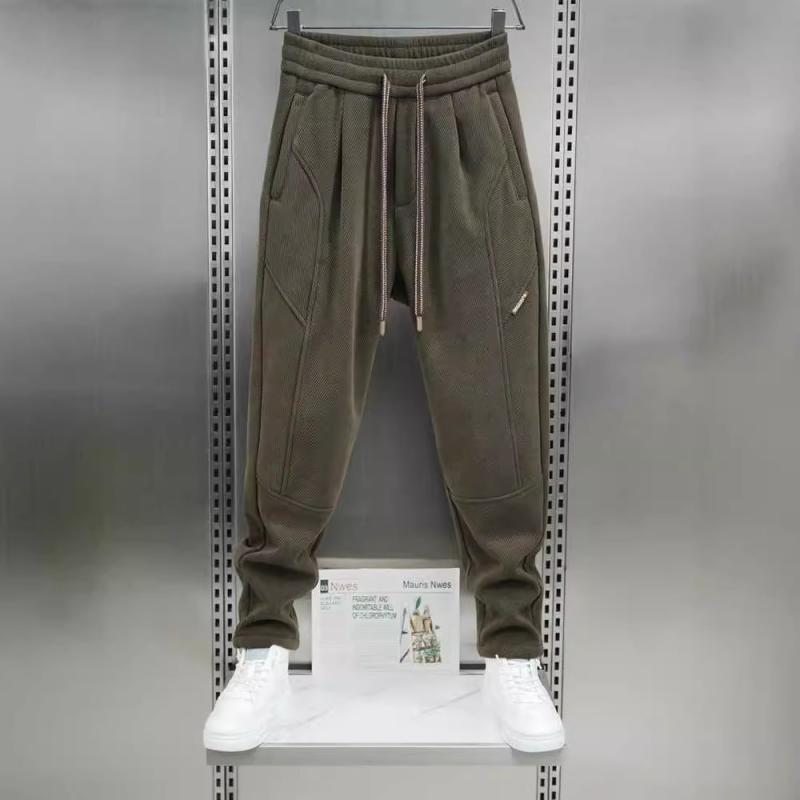 パンツ メンズ 切り替え ストライプ ニット スリム カジュアル スポーツ 普段使い 秋