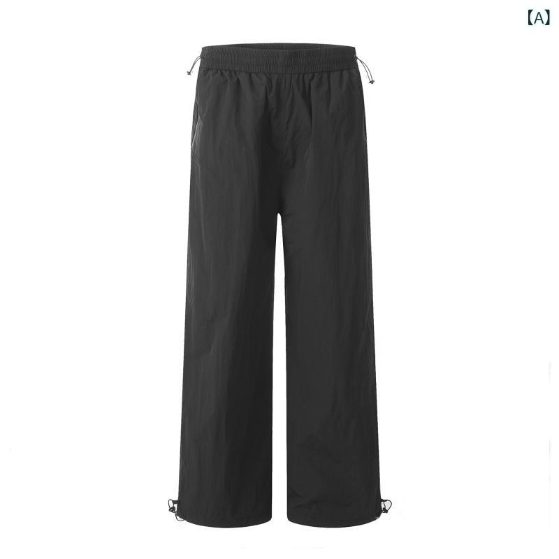 カーゴパンツ メンズ レディース 傘兵パンツ ミリタリーパンツ アウトドア 通気性 速乾 抽縄 ワークパンツ ワイドパンツ ゆるめ カジュアルパンツ 無地 スタイルアップ 体型カバー ゆったり ストリート系 アメカジ 調整可能 快適 オールシーズン・カテゴリ: 運動・カジュアルパンツ・スタイル: 美式レトロ・パンツ種類: カーゴパンツ・パンツ形状: ストレート・パンツ丈: 長ズボン・腰回り: ミッドライズ・ベルトの有無: ベルト付き・厚さ: 普通・柄: 無地・誤差範囲: 3-4cm・対象: 青年・素材: ナイロン100%・着用シーン: 日常・裾の仕様: ストレート・加工: 形態安定処理・伸縮性: 伸縮性なし・カラー展開: ブラック、ベージュ・サイズ展開: S,M,L,XL・機能: 耐摩耗性・年齢層: 大人・性別: メンズ