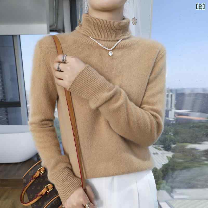 ニット レディース タートルネック 長袖 ウール カシミヤ混 高級感 スリム 細見え インナー トップス 秋冬 ベーシック シンプル 防寒 暖かい エレガント きれいめ オフィス カジュアル 着回し 重ね着 putera-10355552 GRATIQUE MIEI サンプル画像3