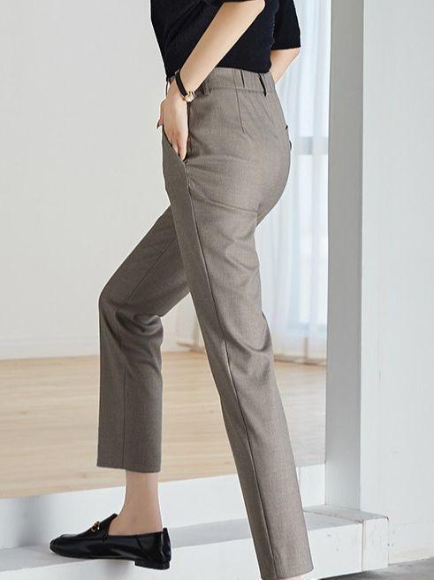 パンツ レディース テーパードパンツ スラックス 通勤用 カジュアル ストレート シンプル 無地 伸縮性 美脚 きれいめ 仕事用 オフィス 大人かわいい 上品 putera-10357145 GRATIQUE MIEI パッケージ画像