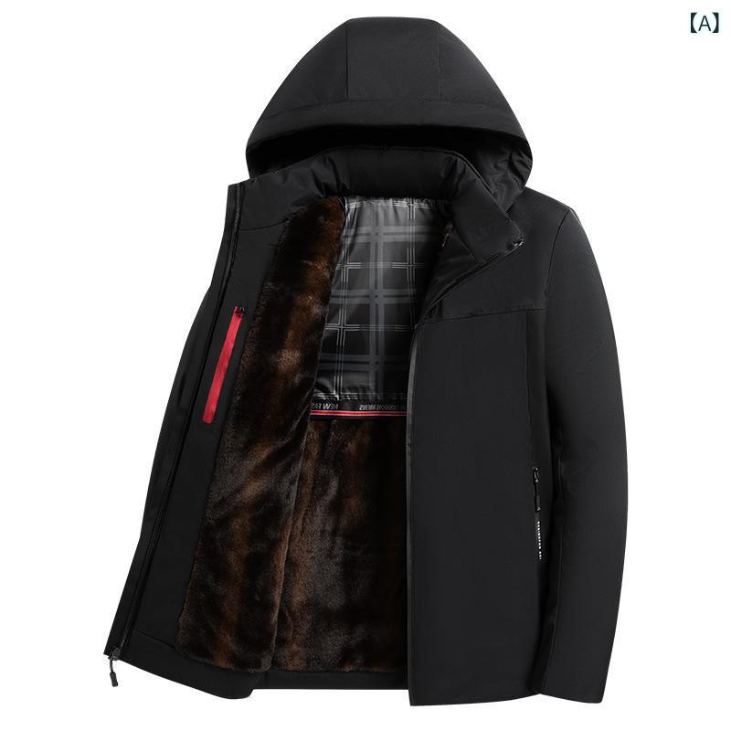 ジャケット メンズ 中老年 防風 取り外し可能フード アウター カジュアル 紳士服 上着 トップス ジャンパー スイングトップ ブルゾン 冬物 起毛 防寒 厚手 暖かい ゆったり 大きいサイズ シニア おじいちゃん プレゼント 祖父 普段使い putera-10362649 GRATIQUE MIEI サンプル画像2