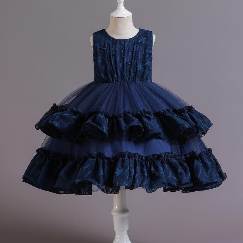 ワンピース キッズ 女の子 子供 ドレス チュール レース プリンセス 結婚式 発表会 フォーマル 豪華 上品・カテゴリ: 撮影用衣装・対象年齢: 3〜8歳（100〜140cm）・対象性別: 女児・画像スタイル: 実物撮影（モデルなし）・生地加工: プリーツ・デザイン要素: 可愛い、リボン、プリンセス、チュール、キャンディ、欧米風・スタイル: プリンセス・縫製仕様: 3cm間に12〜14針・仕上げ: 目立つ糸処理済み・生地名: 綿混紡・主素材: ポリエステル（テトロン）100%・裏地素材: 綿100%・安全基準: B類・ドレスタイプ: フォーマルドレス・カラー展開: ピンク、ロイヤルブルー、ワインレッド・サイズ展開: 100cm, 110cm, 120cm, 130cm, 140cm, 150cm