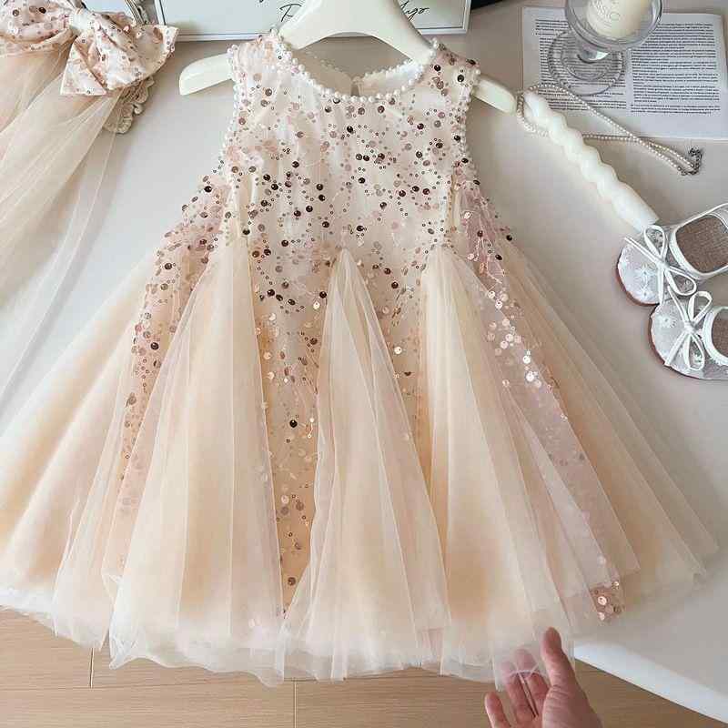 ワンピース キッズ 女の子 子供服 チュール ノースリーブ プリンセスドレス お姫様...