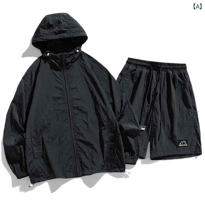 セット メンズ レディース セットアップ 日焼け防止 ジャケット ショートパンツ カ...