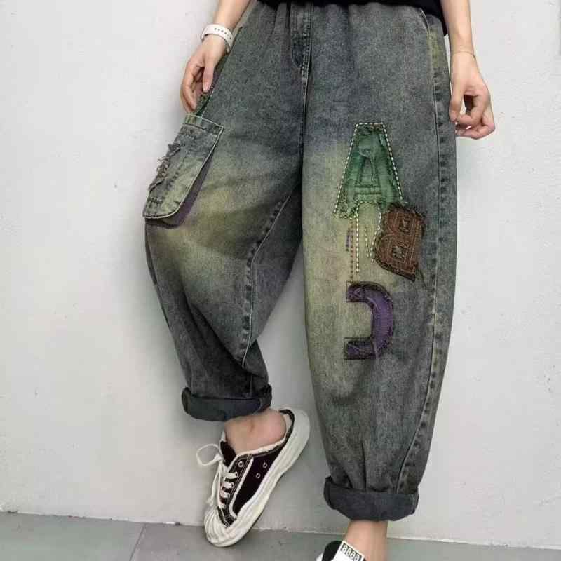 楽天市場】刺繍ワッペンデニムパンツの通販