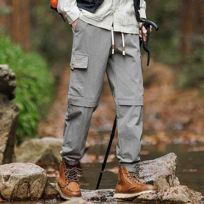カーゴパンツ メンズ 春夏 ワークパンツ 登山 アウトドア カジュアル パンツ 撥水 軽量 ワイド ゆったり ストリート系 ミリタリー 機能性 カーキ ブラック
