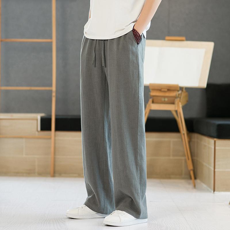 ロングパンツ メンズ 亜麻 パンツ ボトムス ストレート ワイドパンツ 無地 シンプル 綿麻 涼しい 快適 普段使い アウトドア 春夏["・スタイル: 青春流行","・款式: 長筒パンツ","・パンツ形状: ストレート","・パンツ丈: ロング丈","・ウエスト: 中腰","・厚さ: 薄手","・柄: 無地","・対象: 大柄","・素材: 亜麻","・メイン素材成分: ラビットファー","・着用シーン: 日常","・裾の形状: ストレート","・加工: 水洗い","・デザイン詳細: ステッチ装飾","・伸縮性: 微弾性","・生地機能: 通気性","・カラー展開: 浅ベージュ, スモークグレー, ブラック, キャラメル色, 浅ベージュ+ホワイトTシャツ, スモークグレー+ホワイトTシャツ, ブラック+ホワイトTシャツ, キャラメル色+ホワイトTシャツ, 浅ベージュ+ブラックTシャツ, スモークグレー+ブラックTシャツ, ブラック+ブラックTシャツ, キャラメル色+ブラックTシャツ","・サイズ展開: M 55-60kg, L 60-67.5kg, XL 67.5-75kg, 2XL 75-82.5kg, 3XL 82.5-92.5kg, 4XL 92.5-, 5XL 100-110kg","・素材機能: 高弾性","・対象年齢層: 成人","・性別: 男性","・製品カテゴリ: カジュアルパンツ"]