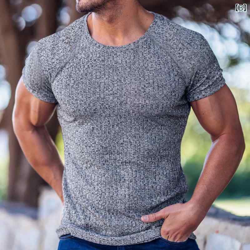 Tシャツ メンズ 半袖 立ち襟 ラウンドネック 伸縮性 ストライプ スポーツ カジュアル 普段使い フィットネス アウトドア トップス インナー オールシーズン putera-10384794 GRATIQUE MIEI サンプル画像3