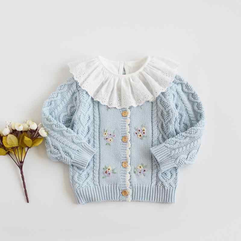 カーディガン キッズ 女の子 子供服 ベビー服 ニット セーター トップス アウター トップス 長袖 綿 コットン 春秋 スプリング オータム 刺繍 花柄 フラワー ラウンドネック かわいい おしゃれ 通園 通学 普段使い お出かけ putera-10398367 GRATIQUE MIEI パッケージ画像