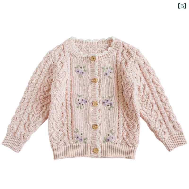 カーディガン キッズ 女の子 子供服 ベビー服 ニット セーター トップス アウター トップス 長袖 綿 コットン 春秋 スプリング オータム 刺繍 花柄 フラワー ラウンドネック かわいい おしゃれ 通園 通学 普段使い お出かけ putera-10398367 GRATIQUE MIEI サンプル画像3