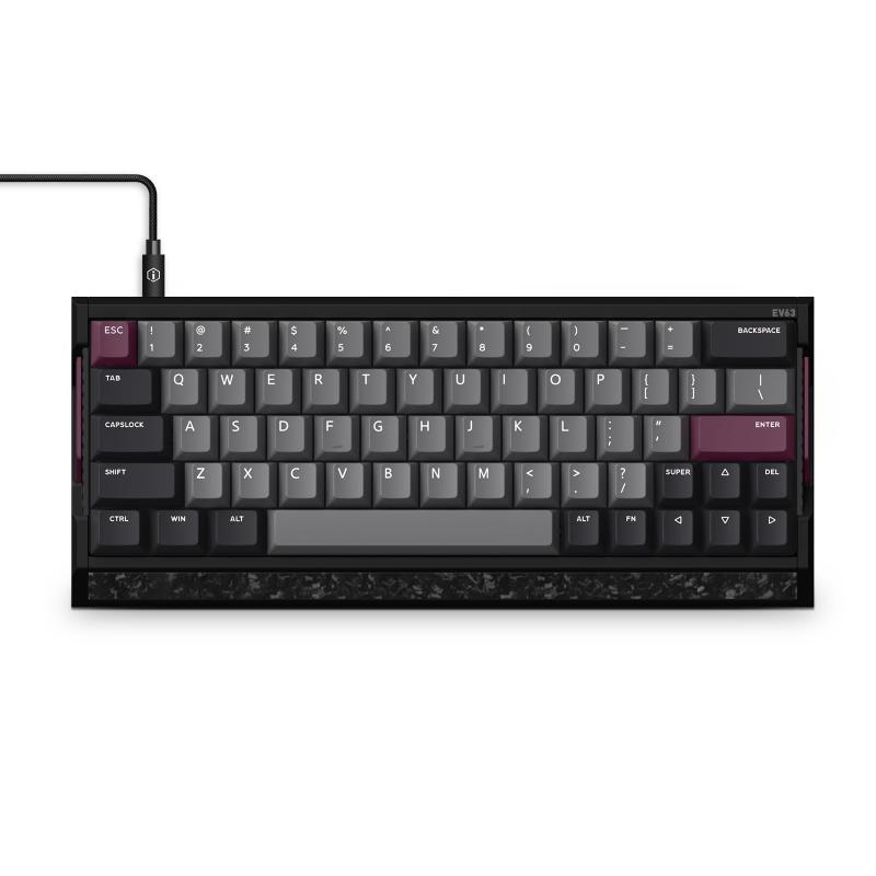 IQUNIX(イクニックス) ホールエフェクト 磁気キーボードゲーミング 60%ラピッドトリガー 調節可能な作動 VIA SOCD対応 EV63