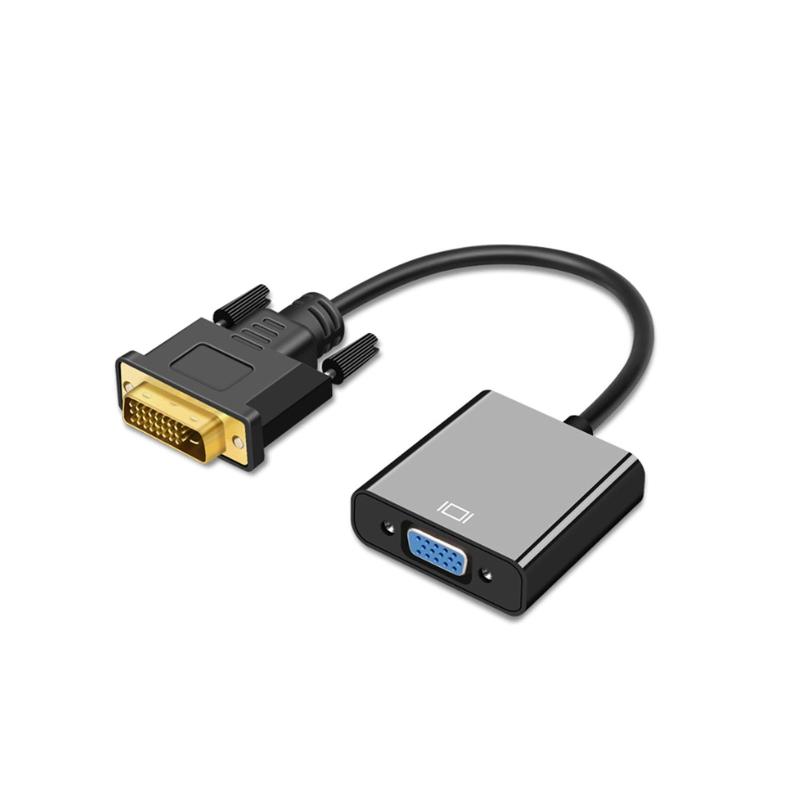 DVIオス-VGAメス変換コネクタ DVI 24+1対応 1080p VGA 変換タアダプタ デジタル信号変換 金メッキコネクタ搭載 HDTV/DVD/テレビ/モニター/プロジェクター 対応【DVI-VGA変換アダプタ】DVI 24+1コネクタをVGAコネクタのケーブルに変換します。アナログビデオカードを搭載した機器をVGAインタフェースを搭載したディスプレイ、プロジェクター、テレビなどに接続し、ハイビジョン映像やゲームなどを大画面で手軽に展示する。ホームシアター、会議室、教室などで活躍する。（逆の使用はサポートされていません）【高解像度】高品質デジタル変換チッ プを採用し、オリジナルな信号を損失なし、安定な伝送実現します。 3Dと1080Pまでの解像度対応します。【耐久性】ABS環境保護シェル材料を用いて作られ、柔らかくて絡みにくく、壊れにくい。銅芯線を採用し、外部はアルミニウム箔で包み、電磁干渉を効果的に回避し、安定した伝送環境を確保する。金メッキインタフェースは、耐食性と耐久性を提供する。【良質な材料を採用】24 AWG錫メッキ銅構造の高品質VGA線を採用し、信号が安定し、約25メートルまでの長距離伝送を実現し、LED大画面との接続も簡単である。ドライバーやソフトウェアのインストールは必要ありません【対応機種】DVI入力装置：ビデオカード、ビデオカード、マザーボード、デスクトップ、DVDプレーヤーなどに対応。各種VGAポートを適用するディスプレイ：ソニー、HP、ディスプレイ、LEDテレビ、KVMスイッチ、プロジェクタなど（VGA端子）