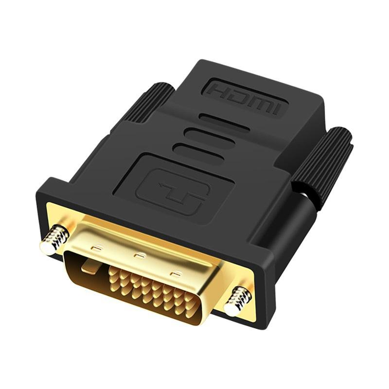 HDMI DVI 変換アダプタ HDMI（メス）to DVI（オス） アダプター 1080 P/1920*1080 P解像度 双方向伝送 きんめっきつぎて ディスプレイ プロジェクタ ハイビジョンテレビなどに対応（ブラック）