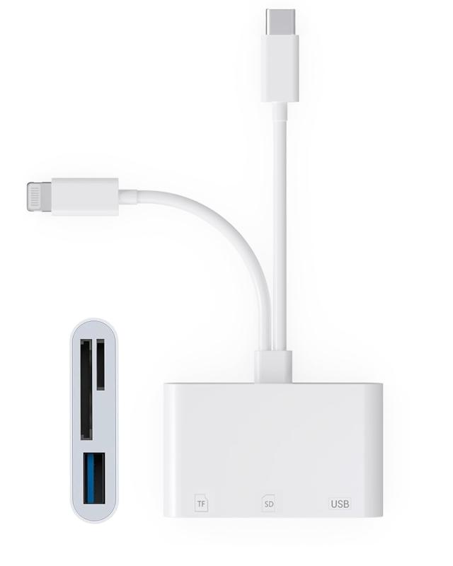 iPhone 15/16/iPad/MacBook/Mac用USB C SDとマイクロSDカードリーダー タイプc iPhone sdカードリーダー Android Type-Cなど機器に適用 OTG機能 高速双方向データ転送 写真保存 設定不要