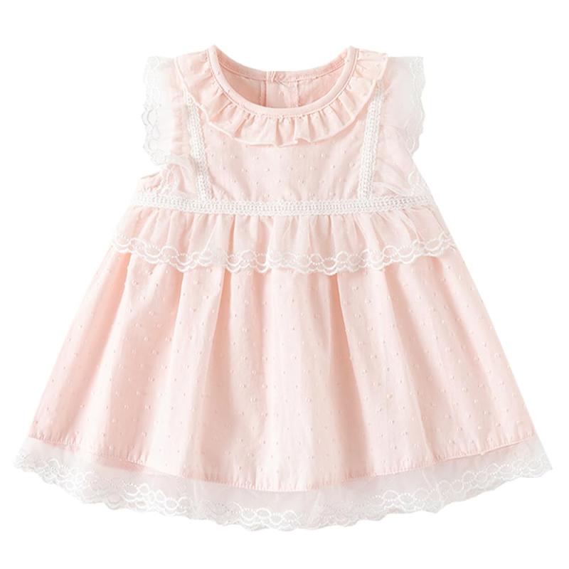 [Baby Nest] ワンピース 女の子 ドレス ベビー服 ノースリーブ 赤ちゃん服 綿100％ プリンセス セレモニー服 春夏