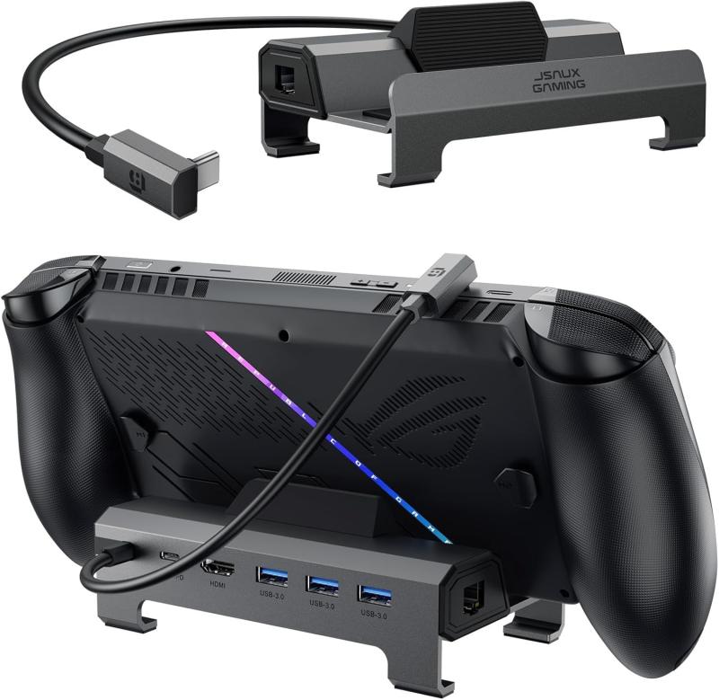JSAUX 6-in-1 ドッキングステーション 4K@120Hz ROG Xbox Ally X/Steam Deck OLED対応